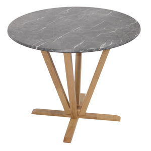 Bistrotisch Esstisch Massivholz HPL Laminat Ø92cm Marmoroptik