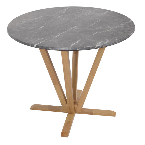 Bistrotisch Esstisch Massivholz HPL Laminat Ø92cm Marmoroptik