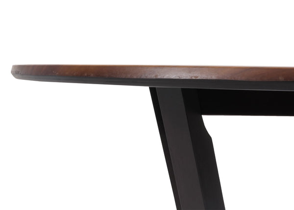Bistrotisch Esstisch Massivholz HPL Laminat Ø92cm Sheesham-Optik