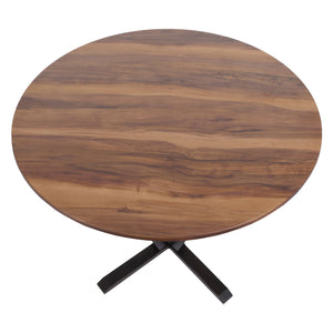 Bistrotisch Esstisch Massivholz HPL Laminat Ø92cm Sheesham-Optik
