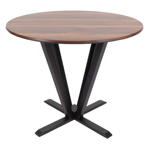 Bistrotisch Esstisch Massivholz HPL Laminat Ø92cm Sheesham-Optik