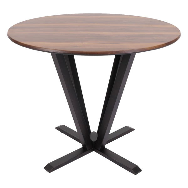 Bistrotisch Esstisch Massivholz HPL Laminat Ø92cm Sheesham-Optik