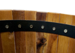 Runder Blumenkasten aus Akazie Holz 50x34cm, braun Outdoor