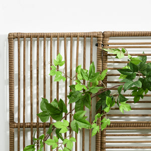 Blumenkasten mit Spalier wetterfest Polyrattan sandfarben