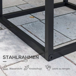 Blumenständer 2er Set skandinavisch modern Metall schwarz