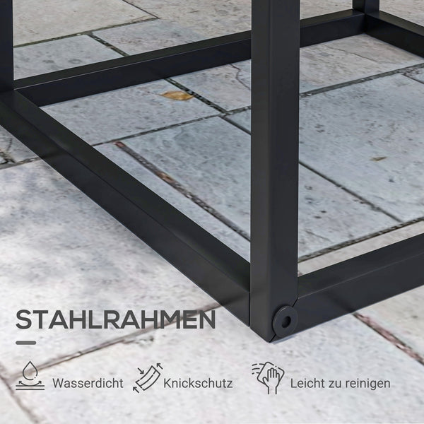 Blumenständer 2er Set skandinavisch modern Metall schwarz