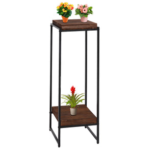 Blumentisch JAM-K71 Beistelltisch FSC Metall dunkelbraun 101cm