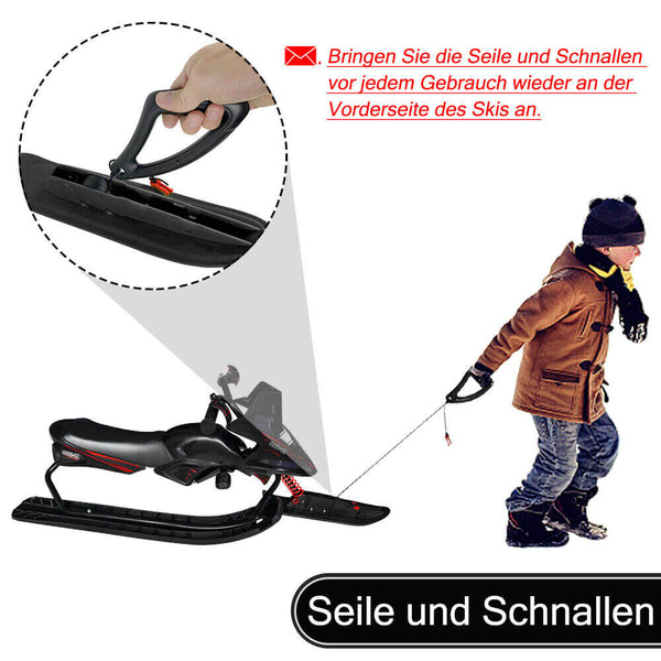 Bob Schlitten Schneescooter mit Fussbremsen