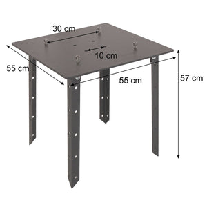 Bodenplatte XXL-Sonnenschirm Bodenanker Sonnenschirmständer Metall 24kg
