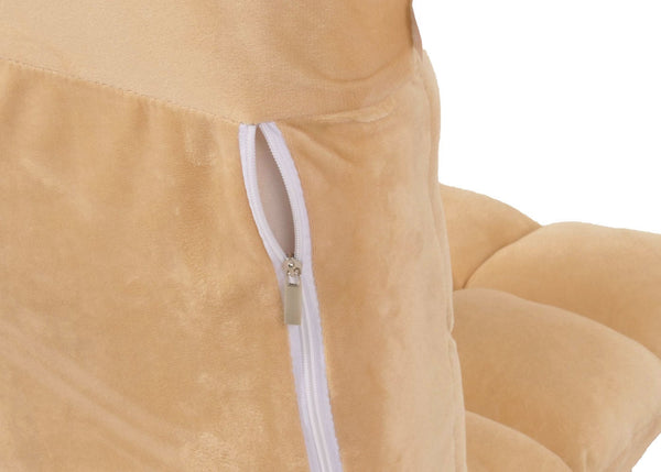 Bodensessel Relaxsessel Bodenkissen Klappsessel 6 Positionen Samt beige