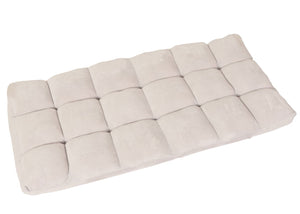 Bodensessel Relaxsessel Bodenkissen Klappsessel 6 Positionen Samt creme-grau