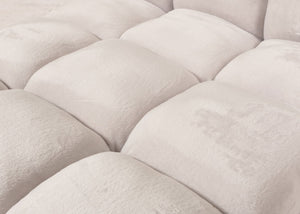 Bodensessel Relaxsessel Bodenkissen Klappsessel 6 Positionen Samt creme-grau