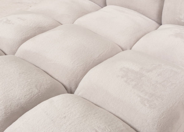 Bodensessel Relaxsessel Bodenkissen Klappsessel 6 Positionen Samt creme-grau