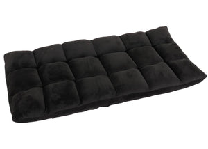 Bodensessel Relaxsessel Bodenkissen Klappsessel 6 Positionen Samt schwarz
