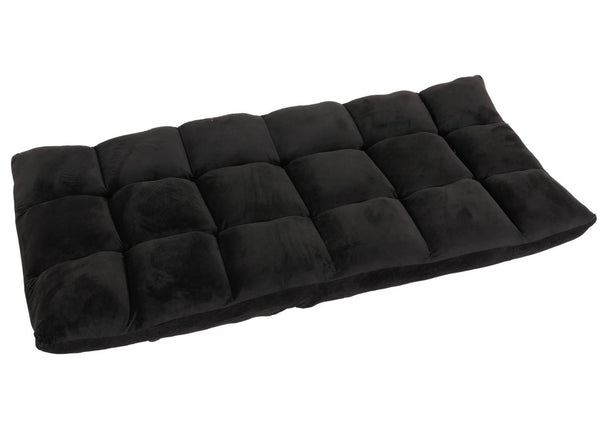 Bodensessel Relaxsessel Bodenkissen Klappsessel 6 Positionen Samt schwarz