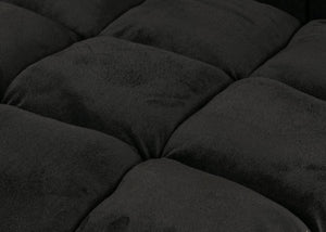 Bodensessel Relaxsessel Bodenkissen Klappsessel 6 Positionen Samt schwarz