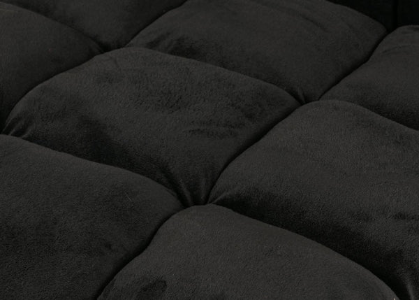Bodensessel Relaxsessel Bodenkissen Klappsessel 6 Positionen Samt schwarz