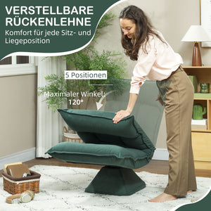 Bodensessel Polsterstuhl verstellbar drehbar grün