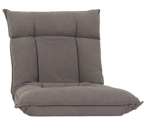 Bodensessel Relaxsessel Bodensofa Klappsessel 6 Positionen Samt dunkelgrau