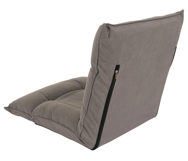 Bodensessel Relaxsessel Bodensofa Klappsessel 6 Positionen Samt dunkelgrau