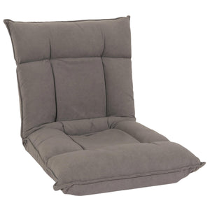 Bodensessel Relaxsessel Bodensofa Klappsessel 6 Positionen Samt dunkelgrau
