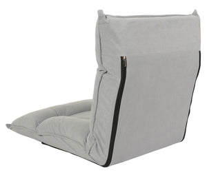 Bodensessel Relaxsessel Bodensofa Klappsessel 6 Positionen Samt hellgrau
