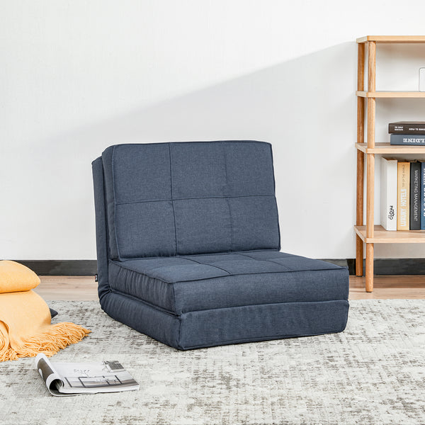 Sessel Sofa Gästebett klappbar 61x73x58cm Dunkelblau
