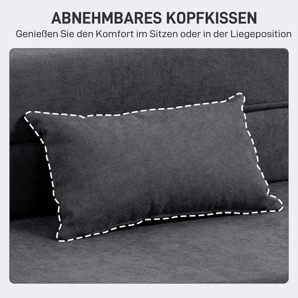 Bodensofa Schlafsofa klappbar als Matratze dunkelgrau