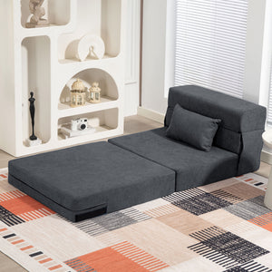 Bodensofa Schlafsofa klappbar als Matratze dunkelgrau