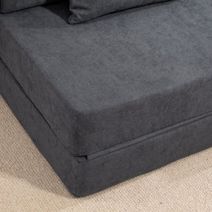 Bodensofa Schlafsofa klappbar als Matratze dunkelgrau