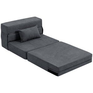 Bodensofa Schlafsofa klappbar als Matratze dunkelgrau