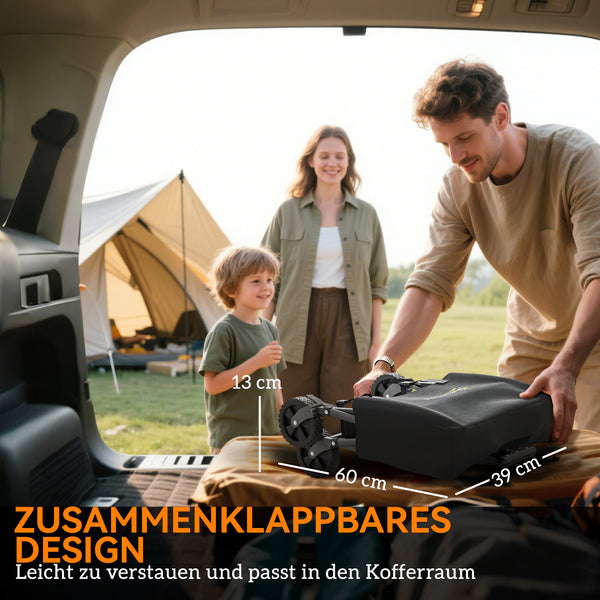 Bollerwagen Handwagen faltbar für Garten Strand bis 60kg schwarz