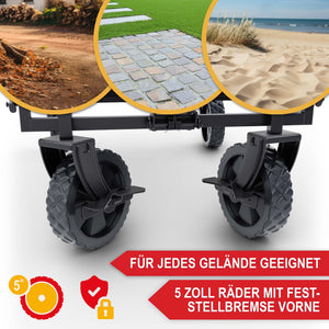 Bollerwagen faltbar mit 61 Liter Volumen Grau