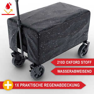 Bollerwagen faltbar mit 61 Liter Volumen Grau