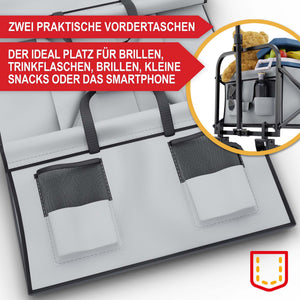 Bollerwagen faltbar mit 61 Liter Volumen Schwarz