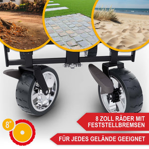 Faltbarer Bollerwagen mit Dach Grau