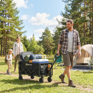 Bollerwagen faltbar für Garten und Transport mit Teleskopgriff