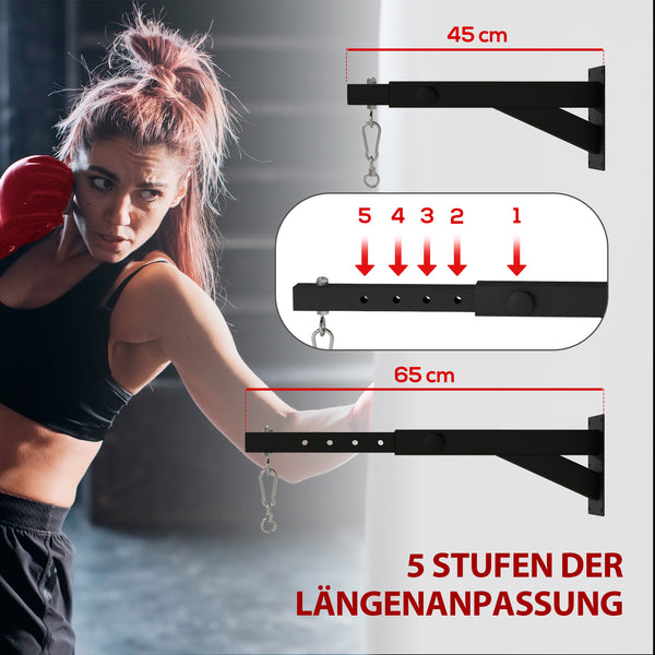 Boxsackhalterung Wandmontage längenverstellbar bis 60kg Stahl