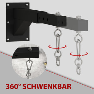 Boxsackhalterung Wandmontage längenverstellbar bis 60kg Stahl