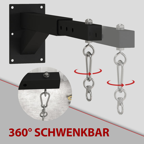 Boxsackhalterung Wandmontage längenverstellbar bis 60kg Stahl