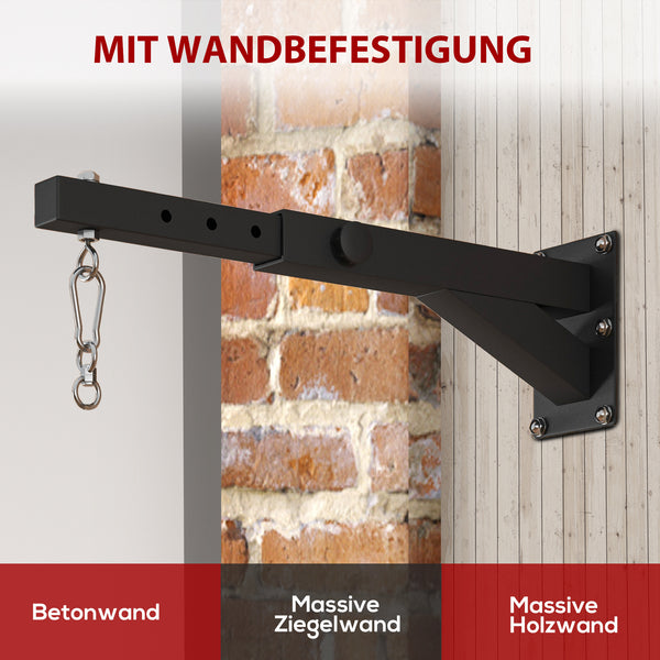 Boxsackhalterung Wandmontage längenverstellbar bis 60kg Stahl