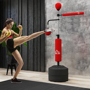 Boxsackständer für Boxtraining freistehend höhenverstellbar rot