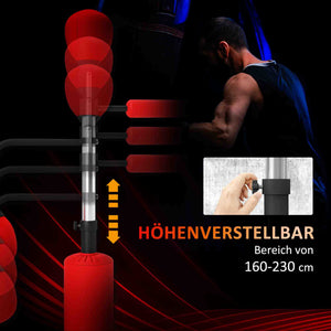 Boxsackständer für Boxtraining freistehend höhenverstellbar rot