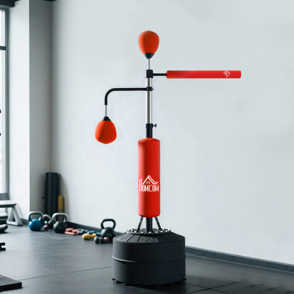 Boxsackständer für Boxtraining freistehend höhenverstellbar rot