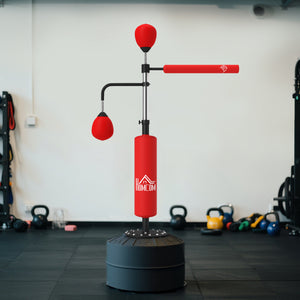 Boxsackständer für Boxtraining freistehend höhenverstellbar rot