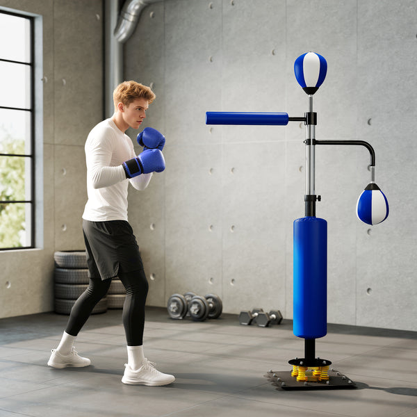 Boxstand mit Speedball und Kickpolster höhenverstellbar