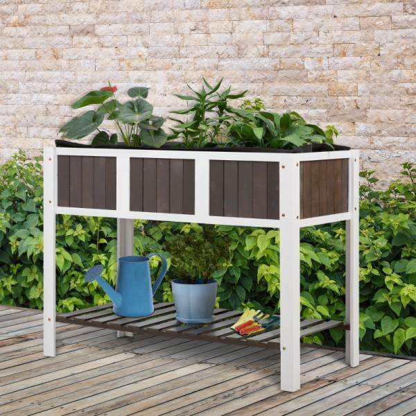 Pflanztisch Gartentisch hölzerne Arbeitsfläche Gartenbeete für Gemüse Blumen