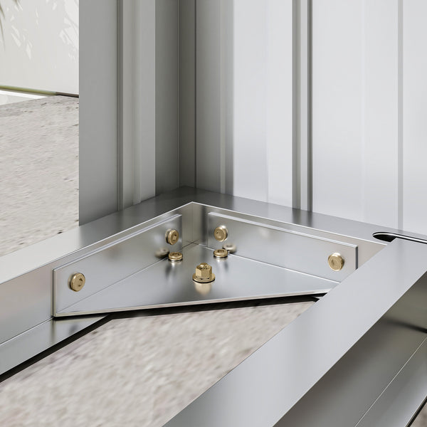 Brennholzunterstand Holzunterstand mit Schrägdach und Boden 150x67x150cm Stahl