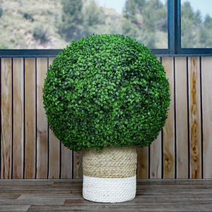 Künstlicher Buchsbaum Busch Ø55cm grün für Aussenbereich
