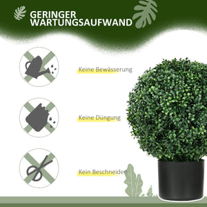 Buchsbaum Kunstpflanze kugelförmig 52cm